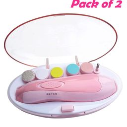 ORTIS Baby Nail File Electric Trimmer With 6 Grinding Heads  (Pink Colour) (Pack Of 2)-image-52