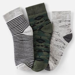 Pine Kids Cotton Blend Ankle Length Socks Car Design Pack of 3 (Colour May Vary)-image-10