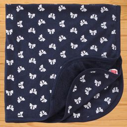 Babyhug Terry Knit  Towel Bow Print L 76 X B 76 cm- Navy Blue-picture-14