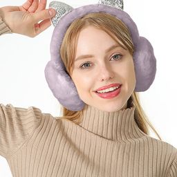 SYGA Cat Designed Foldable Winter Earmuffs - Grey-image-51