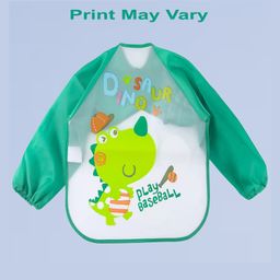 Sparkle Joy Full Sleeves Washable PVC Waterproof Printed Apron/Bibs - Multicolor-10