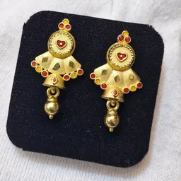 Anshenterpris Gold-Plated Antique Contemporary Drop Earrings-14