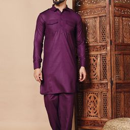 Shiv Leela Shirt Collar Straight Kurta With Pyjamas-picture-38