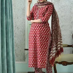 Wedani Women Ethnic Motifs Printed Regular Kurta with Pyjamas & Dupatta-picture-24