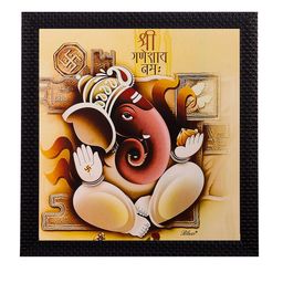eCraftIndia Multicoloured Lord Ganesha UV Wall Art-image-46