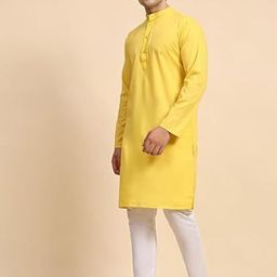IMAGO Mandarin Collar Pure Cotton Straight Kurta-image-4