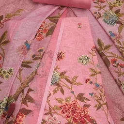 Soch Floral Printed Linen Unstitched Dress Material-image-64