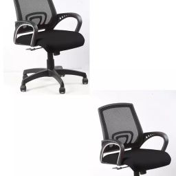 KS Traders Black 898 Design Mesh Back Chair Pack of 2 piece-19
