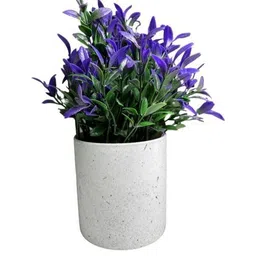 De Gardenia White & Blue Eucalyptus Artificial Plant With Pot-picture-7