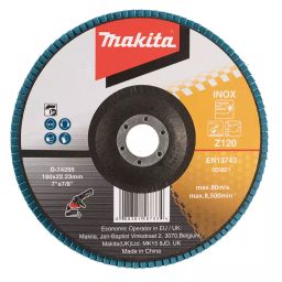 Makita 180 mm Z120 Grit Zirconia Aluminum Flap Grinding Disc, D-74295-image-66