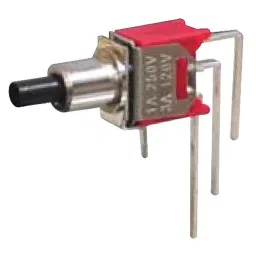 MULTICOMP PRO Standard Pushbutton Switches SWITCH, SPDT, ON-MOM, VERT R/A, MC8MS8P1B06M7QES-25