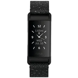 fitbit Charge 4 Fitness Tracker (Backlit Grayscale OLED Touchscreen, FB417BKGY, Black/Granite, Reflective Woven Band)-16