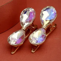 PANASH Women Set of 2 Embellished Alligator Hair Clip-13