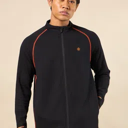 CULT Men Mock Collar Solid Cotton Sports Sporty Jacket-picture-15