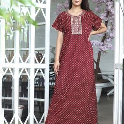 G4Girl Printed Maxi Nightdress-image-91