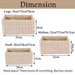 Aura Beige Set of 6 Regular Drawer Organiser Organisers image 3