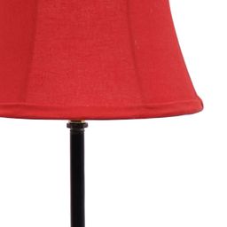 Devansh Red & Black Solid Traditional Bedside Standard Table Lamp with Shade image 4