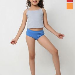 You Got Plan B Girls Pack Of 3 Cotton Printed Mid-Rise Basic Briefs UG-TinyPets: 1-2-58