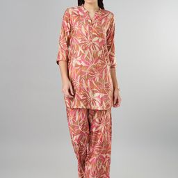 RANGMANCH BY PANTALOONS Women Floral Regular Kurta with Trousers-picture-31