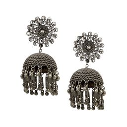 Sangria Artificial Stones Studded Dome Shaped Jhumkas-80