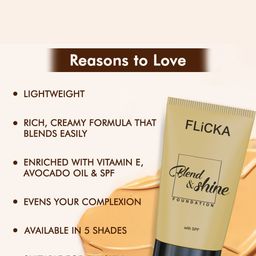 FLiCKA Set of Get Set Go Primer 30ml & Blend-Shine Foundation 30ml - Natural 02.1 image 2