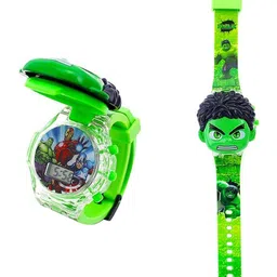 SWADESI STUFF Unisex Kids Printed Dial & Straps Digital Multi Function Automatic Watch 3D HULK image 4