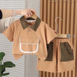 INCLUD Boys Polo Collar T-Shirt With Shorts-image-79
