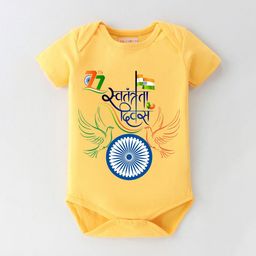 BLUSHES Infants Independence Day Theme Printed Pure Cotton Bodysuit-image-66