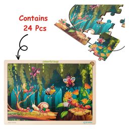 BitFeex Wooden Colorful Bugs Jigsaw Puzzle Cartoon Animals - 24 Pieces-22