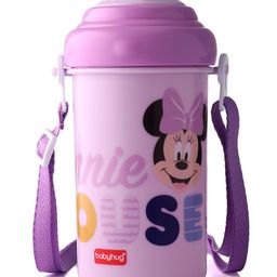 Babyhug Disney Straw Sipper with Strap & Minnie Mouse Print - 360 ml-image-97