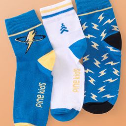 Pine Kids Cotton Knit Ankle Length  Design Socks - Pack of 3 ( Color May Vary )-image-97