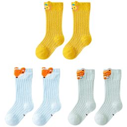 SYGA Set Of 3 Cotton Knitted Socks - Turmeric & Blue & Green-95