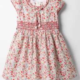Enfance Core Half Sleeves Floral Print Dress - Orange-picture-11