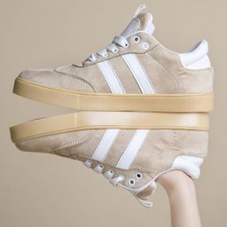 Shoetopia Colour Blocked Lace Up Shoes - Cream-image-73