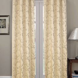 RRC Premium Polyester Blackout Curtains For Door 100% Light Blocking Brown-image-49