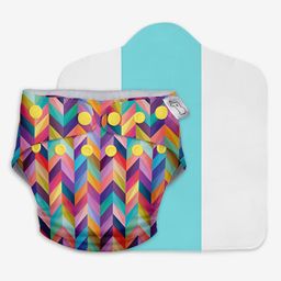 Superbottoms Starter Cloth Diaper Pack With 1 Freesize With 3 Reusable Diaper Liners 1 Insert And 1 Booster Pad - Multicolour image 2