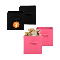 Aura Pink Set of 4 Regular Multi-Utility Organisers-16