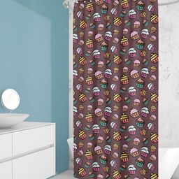 ArtzFolio Brown & Green Printed Waterproof Shower Curtain-image-56
