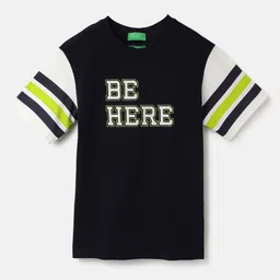 United Colors of Benetton Boys Graphic Printed Pure Cotton T-shirt-image-44