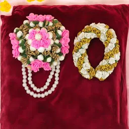 Gadinfashion Pack Of 2 Women Bridal Flower Juda Mogra Gajra Bun-34