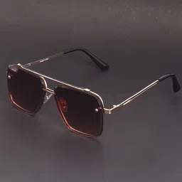 Irayz Unisex Brown Lens & Gold-Toned Square Sunglasses with-picture-25