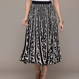 Label Ritu Kumar Women Ethnic Motifs Printed Pleated Skirts-image-21