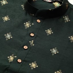 MANQ Men Ethnic Motifs Regular Kurta with Pyjamas image 2