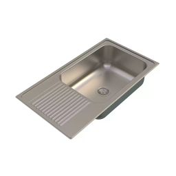 Carysil Vogue Single Bowl Kitchen Sink Drainer Size 36x20x8 inch Matt Finish VSM36208-image-26