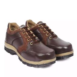 Red Can Steel Toe Safety Shoe Low Ankle Genuine Leather Size UK 9 Brown, SGE1167BRN-image-92
