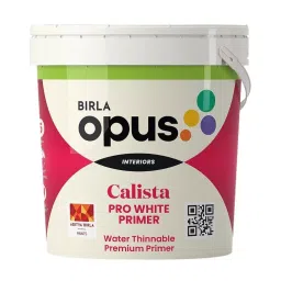 Birla Opus Calista Pro White Matt Finish and 140 - 160 sq ft/L Coverage Primer for Interior Walls (Bucket of 20 L)-image-7