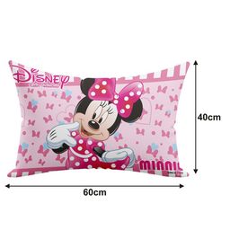 Kuber Industries Set Of 2 Pink & Red Disney Printed Microfibre Pillows image 4