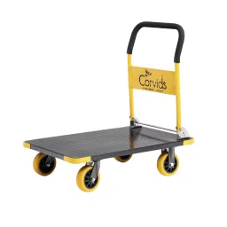 Corvids 400 Kg Heavy-Duty Foldable MS Iron Hand Platform Trolley/Truck, CPT-MS400HD-12
