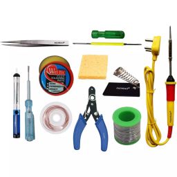 Fadman Basic Bundle Electric 11 In 1 Soldering Iron Kit Yellow+Full Red with Solder Wire, Cutter, Tester-23