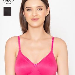 Groversons Paris Beauty Set Of 2 Cotton Bra - Non-Wired Non-Padded Full Coverage-14
